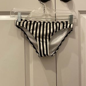Black and white stripped bikini bottoms
